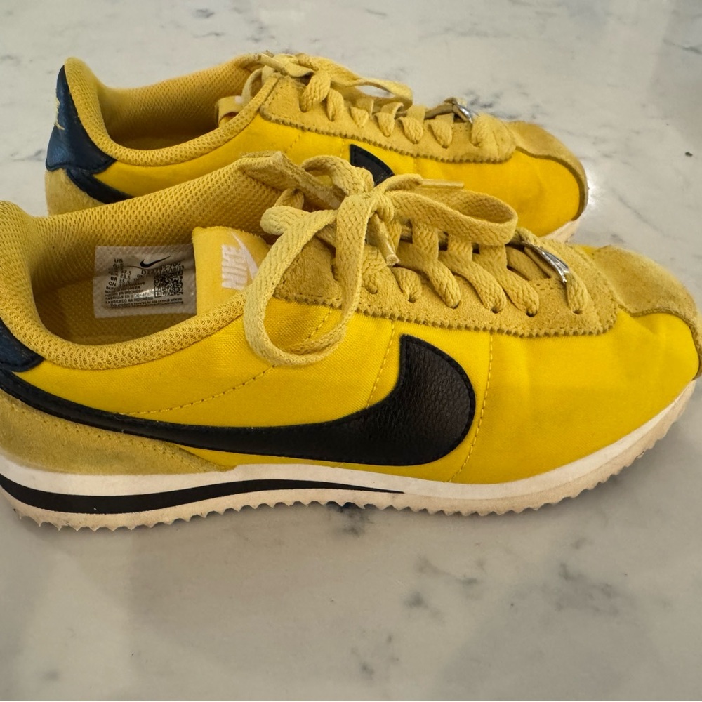 Nike Cortez Yellow and Black Sneakers